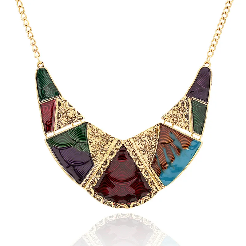 

Vintage Necklace For Women Boho Bohemia Big Large Statement Necklace Fashion Jewelry Accessories Long Crystal Necklace