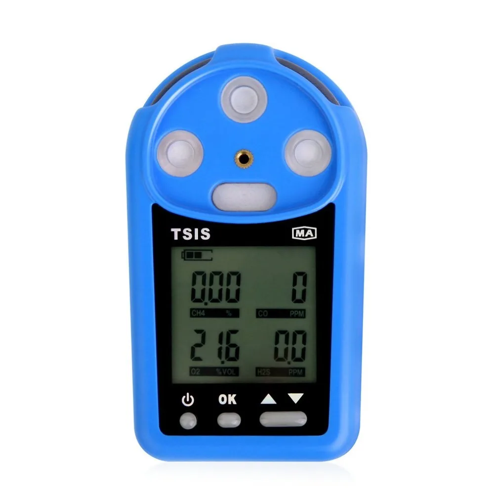 Carbon Monoxide Meter CH4 O2 H2S CO Gas Detector Analyzer Air Monitor