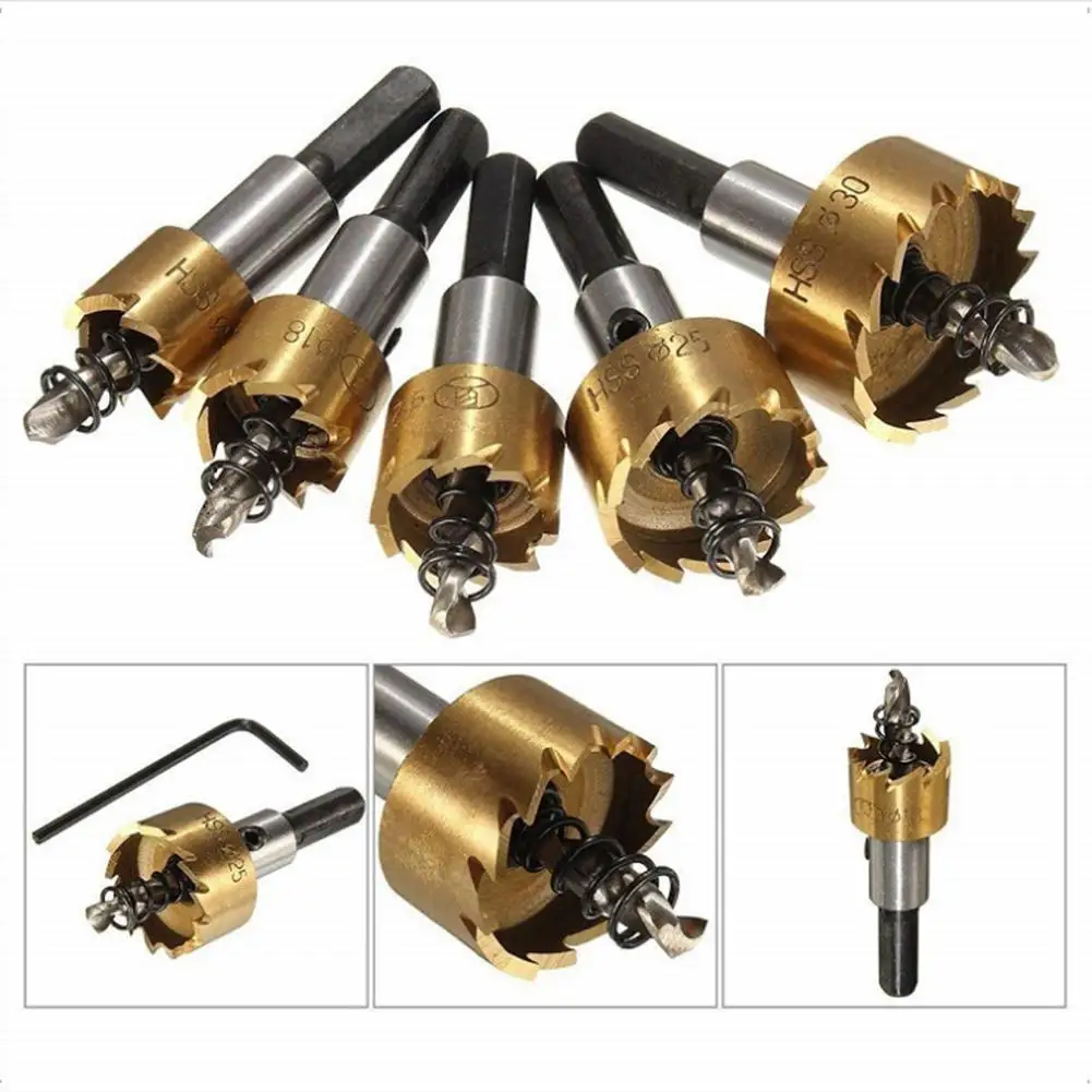 

5Pcs/Set High Speed Steel Hole Opener Drill Bit Set for Alloy Iron Plate 16.5*11*3CM