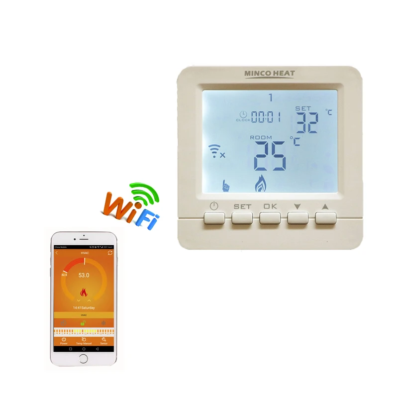 

Wifi Function App Remote Control Intelligent Home Use Temperature Thermostat 220V 16A