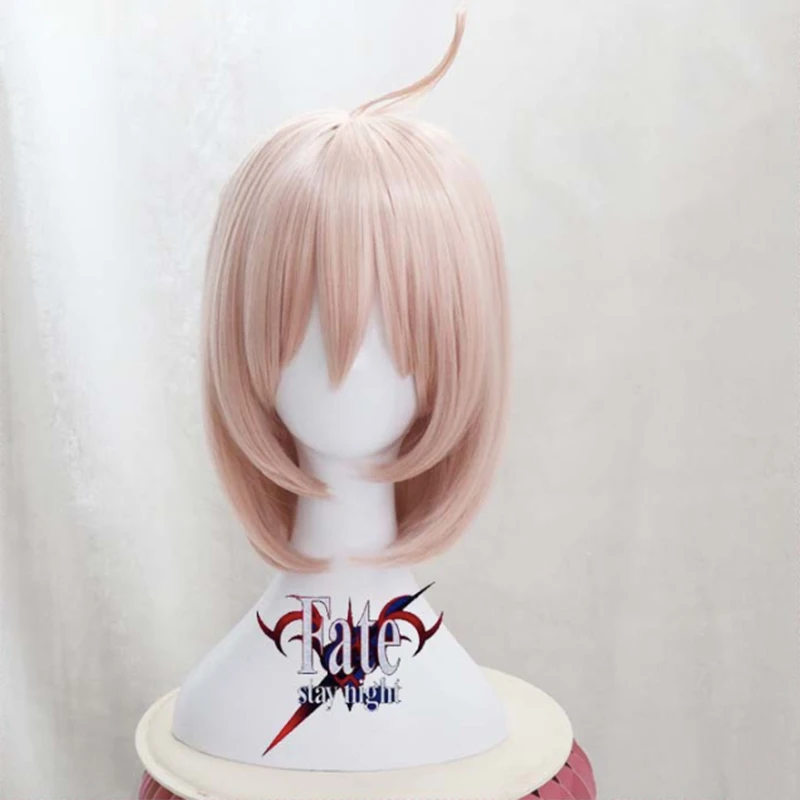 Японская игра Fate Grand Order косплей парик Okita Souji Косплей Saber Короткие розовые женские
