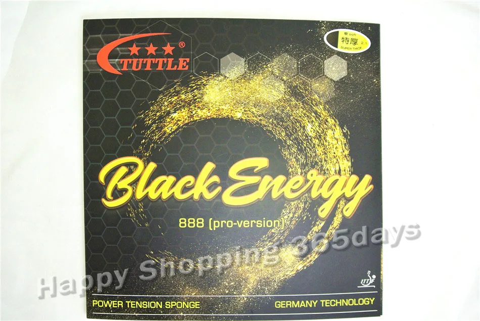 

ITTF Tuttle Black Energy 888 Germany Cake Sponge 40+ Table Tennis rubber, ping pong rubber Free shipping