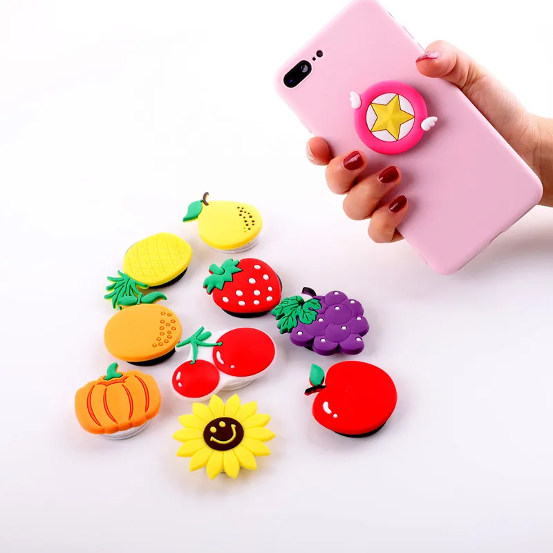 

Universal Phone Stand Bracket Expanding Stand Stretch Grip Phone Holder Finger Cute Cartoon Stand for iPhone 5 6 7 8 X XS
