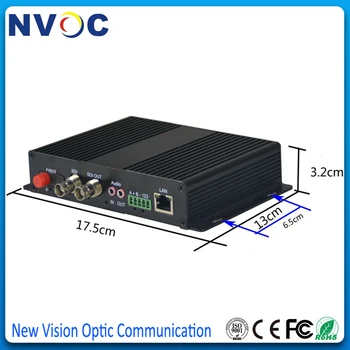 

1CH Bi-directional HD-SDI Fiber Optical Media Converters with 1CH Bi-directional Audio (1 in 1 out)+100Mbps Ethernet,US Charger