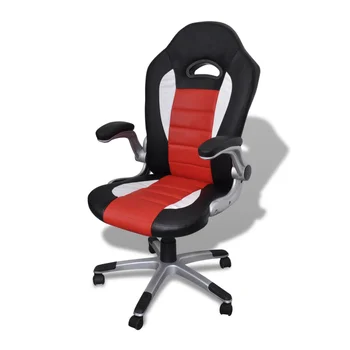 

Office Artificial Leather Chair Modern Design Red Ergonomic Design Quality Artificial Leather 5 Wheels Adjustable in Height