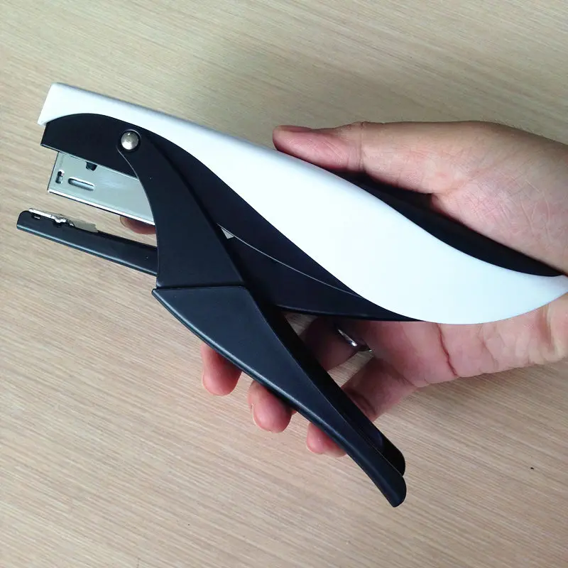 Deli Plier Staplers Labor-saving Stapler Multi-function Thickening Binding Machine Student Standard Stapler Office Stationery - Color: white