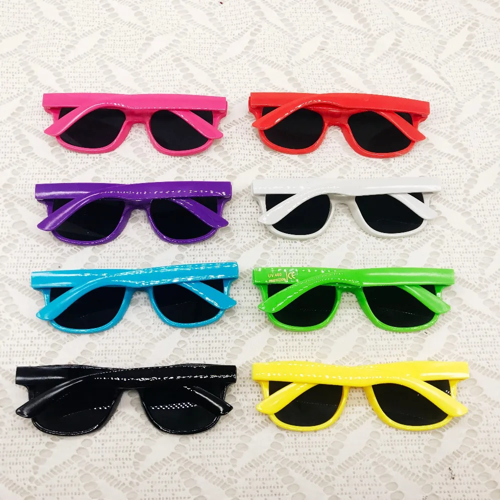 Индивидуальные солнцезащитные очки для детского праздника неоновые солнцезащитные очки для отдыха 24 цвета в упаковке солнцезащитные очки подарок вечерние сувениры сумка для вещей сувениры для детей
