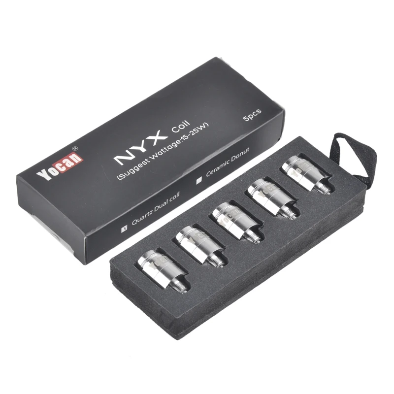 Online 10 pcs Asli NYX Yocan coil alat penyemprot tangki penggantian coil kepala donat Keramik Quartz ganda coil untuk NYX Vape Alat Penyemprot Vaporizer Online 10 pcs Asli NYX Yocan coil alat penyemprot tangki penggantian coil kepala donat Keramik Quartz ganda coil untuk NYX Vape Alat Penyemprot Vaporizer
