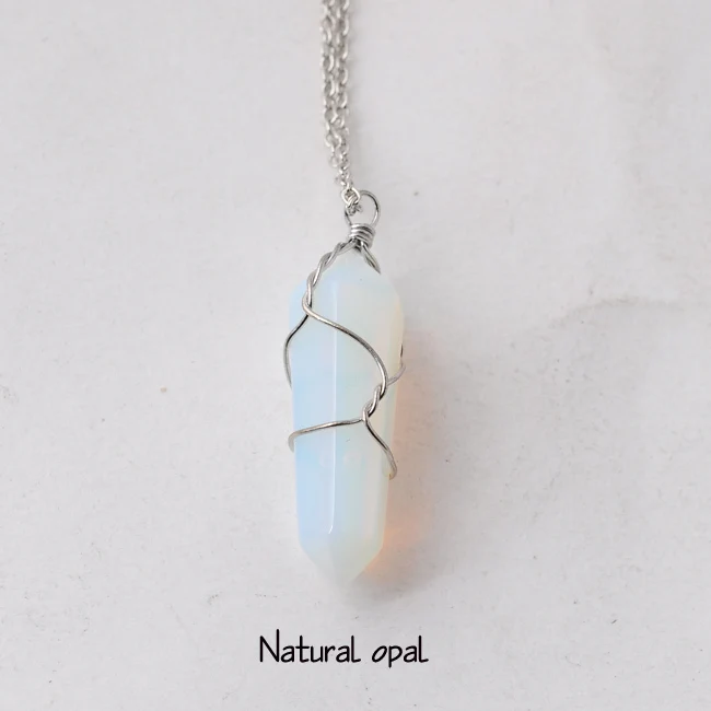 Natural crystal necklace, women jewelry