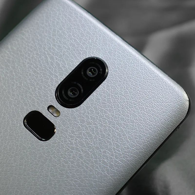 الجلود الحبوب الزخرفية الخلفي فيلم ل Oneplus 6T One Plus 6T الهاتف المحمول حامي الغطاء الخلفي فيلم واقية ملصقات