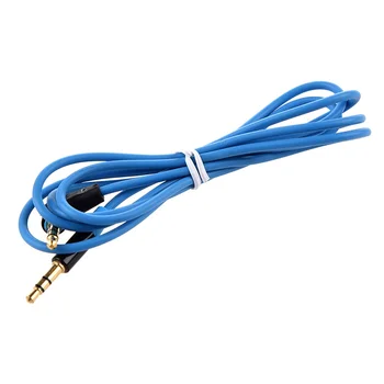

3.5MM Male To Male Car AUX Cord Studio Audio Extension Bent Cable(Blue)