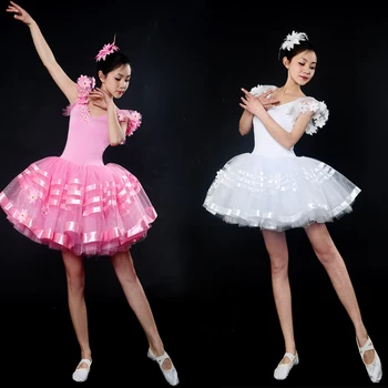 

Hot Sale Pink Tutu Dance Favourite Ballet Tutu Dress Stage Costume Long Ballet Tutu Adult Romantic Ballet Tutus Women 2 color
