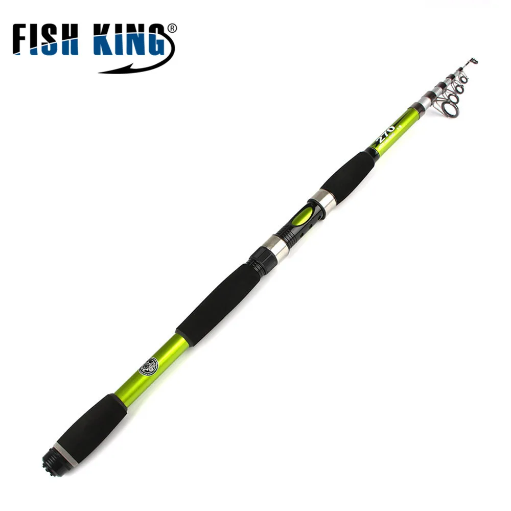 FISH KING Фидер телескопическая спиннинговая Удочка 1,5/1,8/2,1/2,4/2,7/3 м карбоновая супер жесткая карповая Удочка FRP туристическая удочка