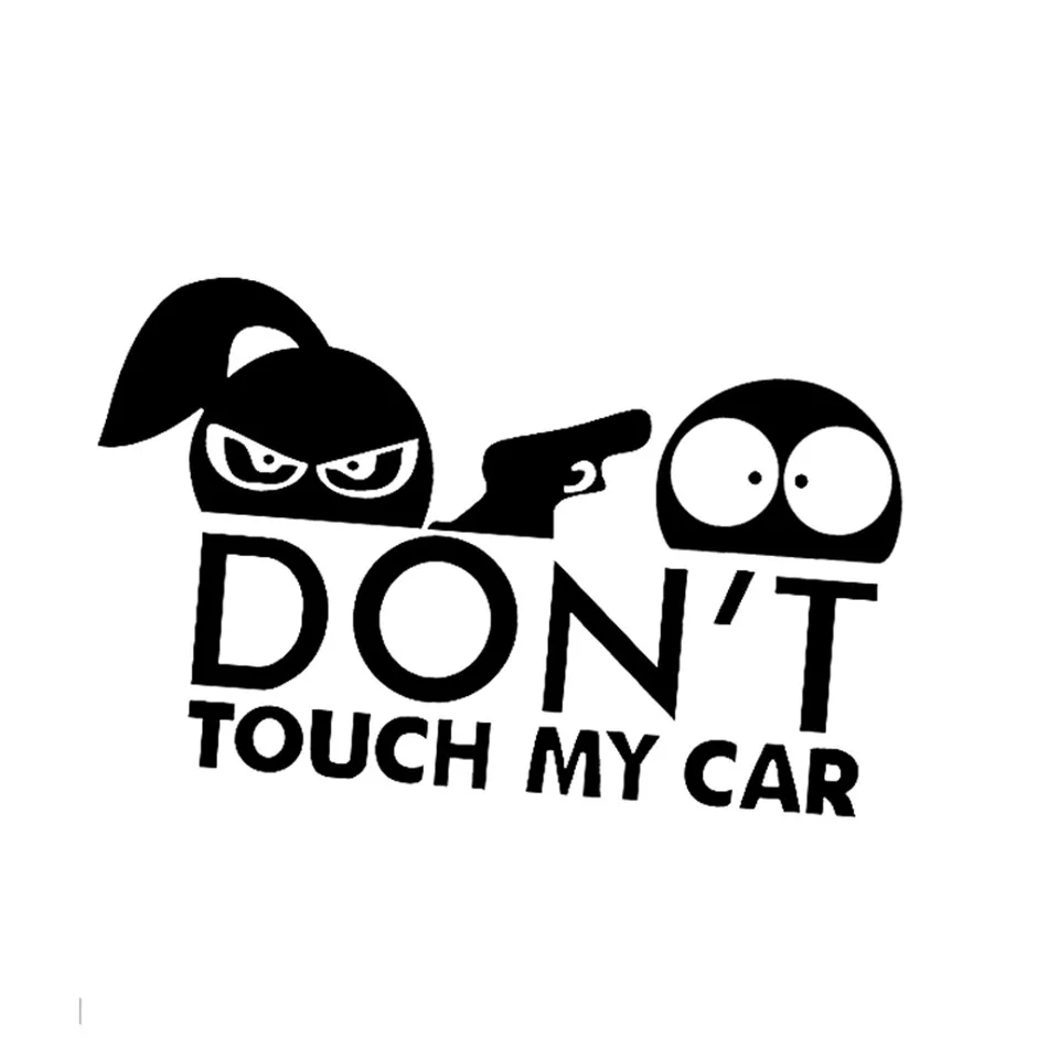 157cm Don't Touch My Car Funny Car Stickers Reflective Vinyl Car Styling Waterproof Motorcycle Car Body Car Accessories Black (1)
