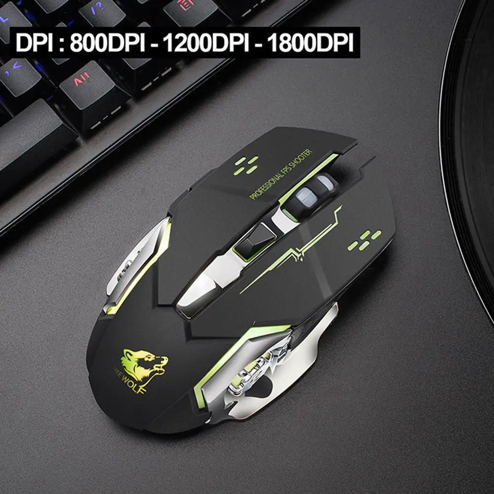 Professional Gaming Mouse Free Wolf X8 Wireless Charging Game Mouse Silent Illuminated Mechanical Mouse High-end Universal