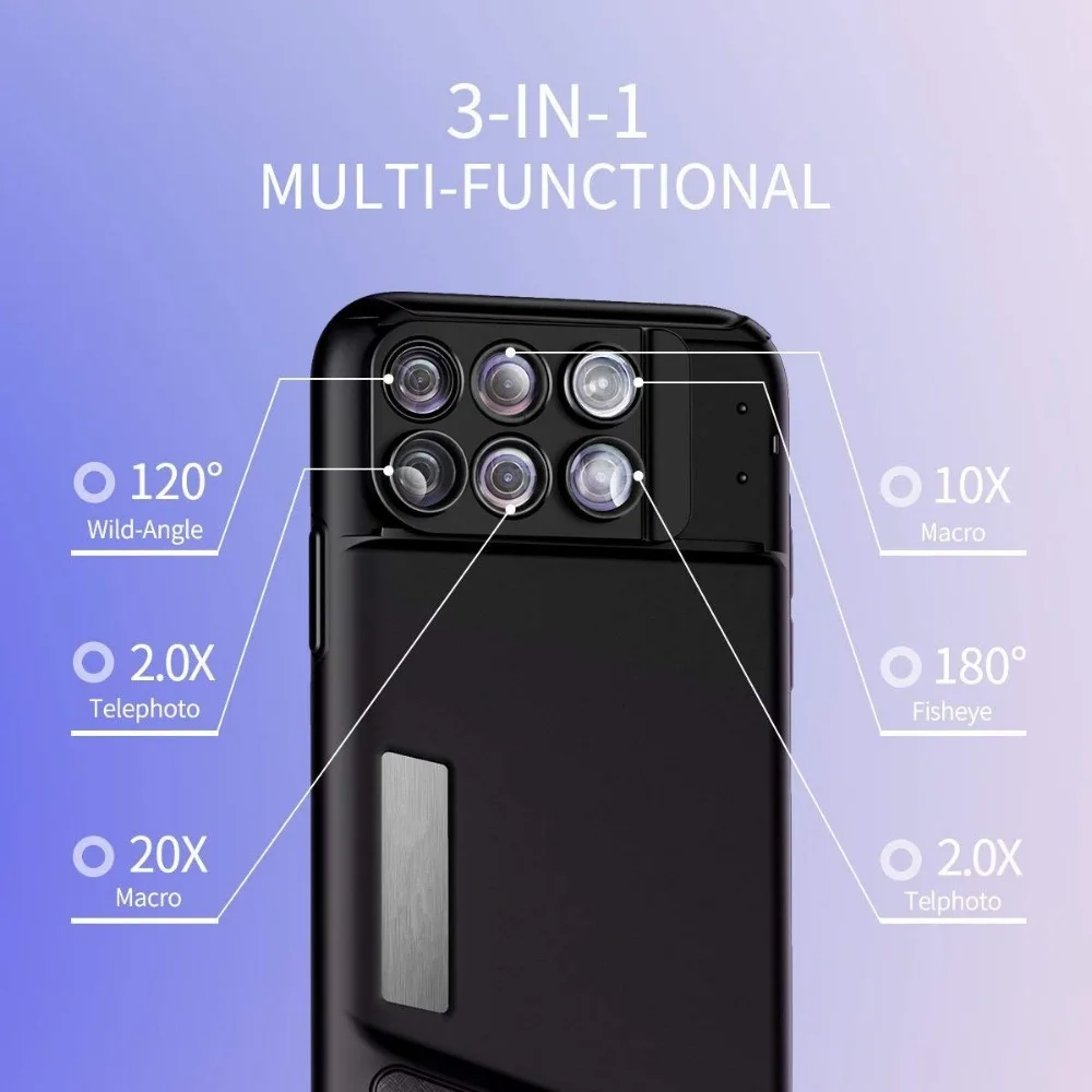 For iPhone X Case 8 Plus 7 Plus Lens Cover HD