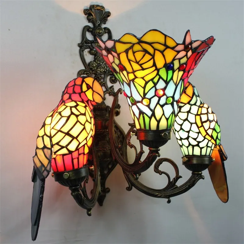 tiffany parrot lamp