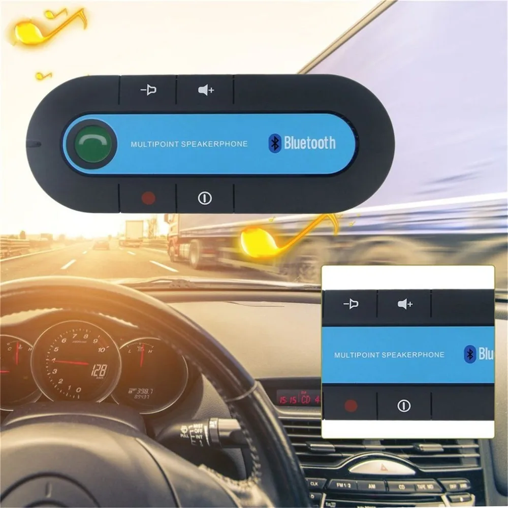 3 цвета беспроводной Bluetooth 4,1 Hands-free автомобильный комплект солнцезащитный козырек динамик телефон Bluetooth динамик MP3 музыкальный плеер с автомобильным зарядным устройством