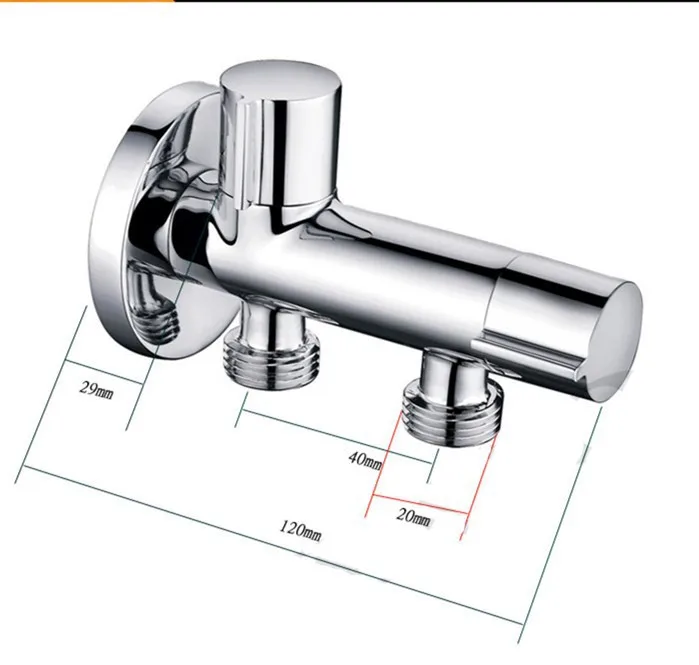 Латунные кухонные аксессуары для ванной комнаты, двойной Угловой клапан для душевой головки/туалета/раковины/бассейна/водонагревателя, угловые клапаны