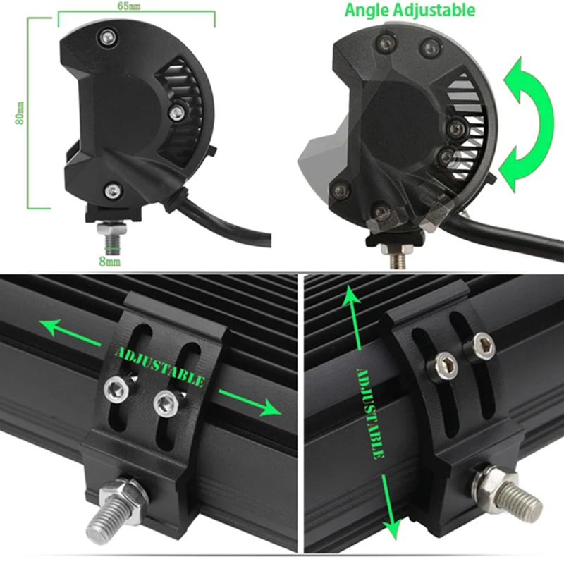 XuanBa-10Pcs-4D-4-inch-30W-Led-Light-Bar-12V-24V-ATV-Truck-Motorcycle-Driving-Lamp