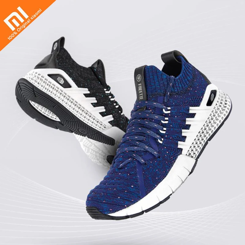 

3 colors original xiaomi mijia FREETIE volley 3D printing sneakers hollow warm shock men's sneakers