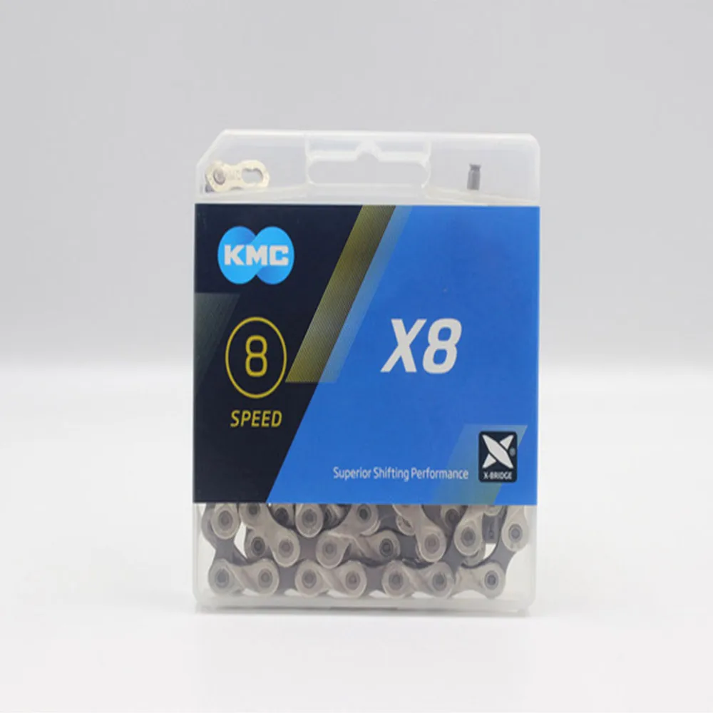 KMC X8 Серебряный велосипед сдвиг цепи 116 ссылки 1/2 &quot* 3/32&quot 8 скорость CL573R для