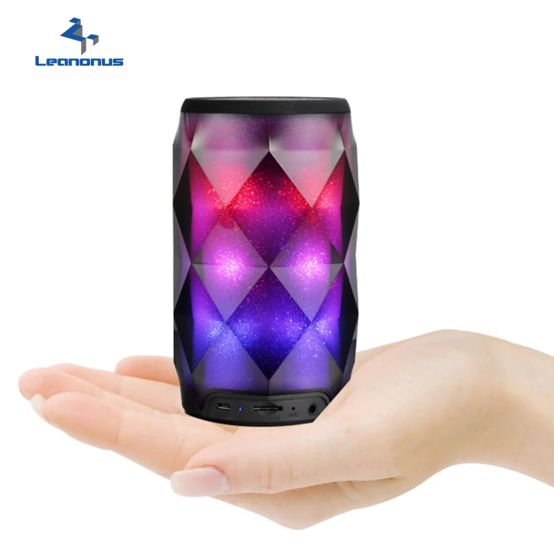 

Leanonus Diamond Portable Bluetooth Speaker Hands Free Calls Heavy Bass Wireless Speaker Stereo Sound Bar Outdoor Mini Speaker