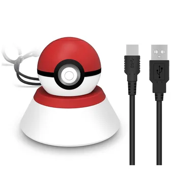 

USB Charger Cable with Stand for Nintend Switch NS Poke Ball Plus Controller Charging Cord and Station Holder Accessories Kit