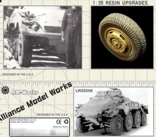 

1/35 Sd.Kfz. 234 Wheels w/ Brake Drums Set #2 (no tank)