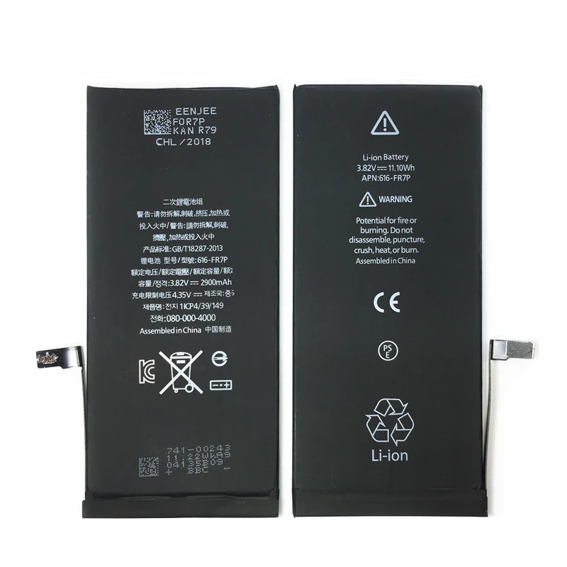 FGHGF 5 шт. высокое качество IC аккумулятор для Apple iPhone 7 Plus смартфон Замена 2900 мАч сделано Org защиты доска