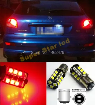 

2 x 1157 BAY15D P21/5W Car LED STOP TAIL Bulbs Brake Lights Bulb For Peugeot 206 207 301 307 308 408 508