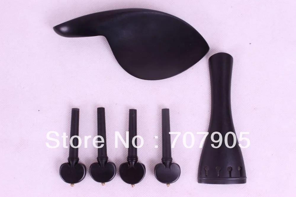 

New 5 set 4/4 violin parts, ebony tailpiece peg chinrest Accessories #E16