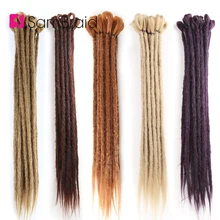

SAMBRAID Crochet Braid Dreadlocks Extensions Handmade Braiding Hair Extensions Pure Color Synthetic Dreads 20inches Reggae Hair