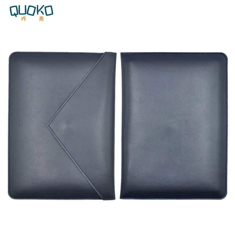 Premium Microfiber Leather Laptop Sleeve with Dual Pockets - Envelope Style