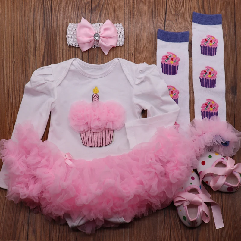 

2019 New arrival Baby Girls Outfits Baby Kids boutique Baby Girl Clothing sets Newborn Cupcake Jumpsuit Birthday Gift