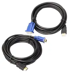 10/16 футов Высокая скорость HDMI мужчин и VGA 15 шпильки мужской M/M адаптер конвертер кабель