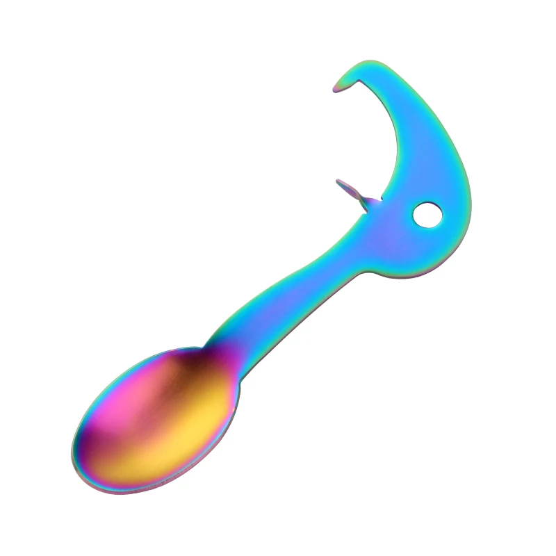 rainbow 1 шт. из нержавеющей стали полезный нож-открывалка для фруктов ложка креативные подвесные красочные фрукты jam Совок Кухонные гаджеты инструмент для ресторана - Цвет: rainbow