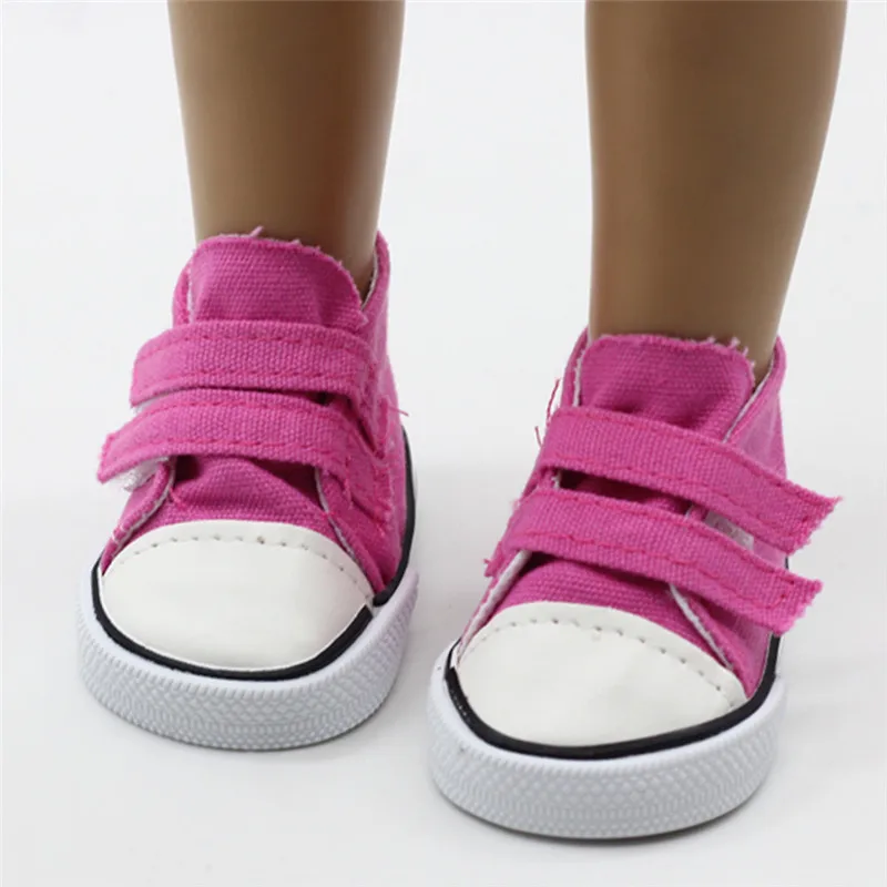 43cm Reborn Baby Doll Shoes White Black Red Blue Canvas Shoes for 18inch Girl Dolls Mini Fashion Shoes American Doll Accessories