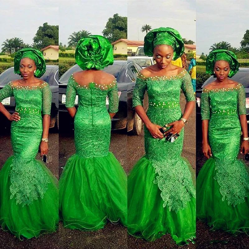 Latest Aso Ebi Dress 2016 | aso ebi style half sleeves green mermaid prom dress 2016 Latest Aso Ebi Dress 2016 | aso ebi style half sleeves green mermaid prom dress 2016