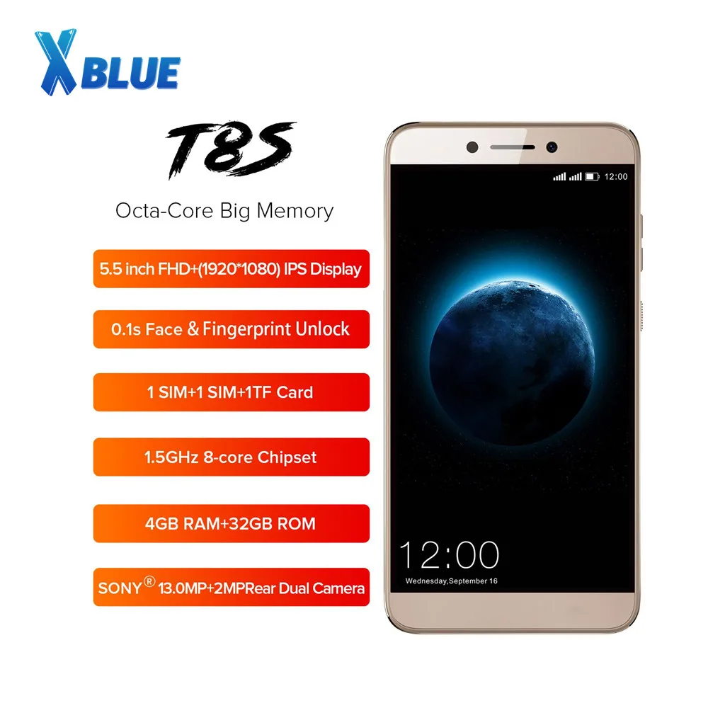 Смартфон LEAGOO T8s 5 дюймовый экран FHD Incell ОЗУ 4 ГБ ПЗУ 32 Android 8.1 MT6750T восемь ядер 3080 мАч