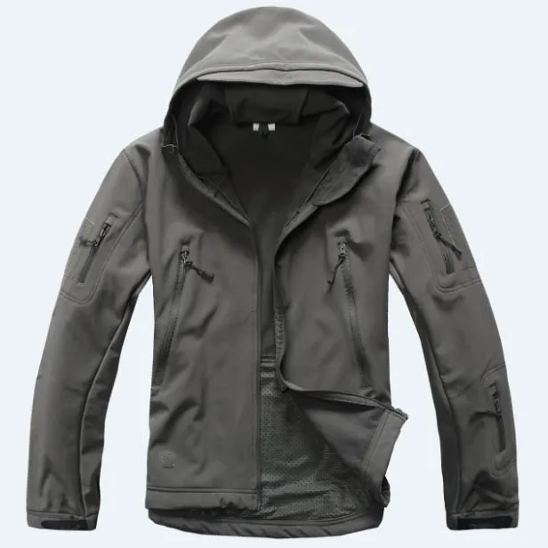Мужские уличные куртки и пальто, армейские камуфляжные пальто, военная куртка, водонепроницаемая, ветровка, тактическая куртка, одежда для охоты - Цвет: Gray