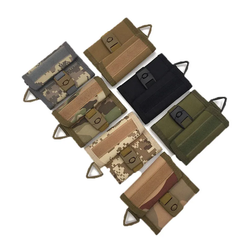 

1Pc 10X12cm Outdoor Multi-function Tactical Wallet Card Key Bag EDC Wallet 7 Colors Camping Equipment Tourism Portable Tools