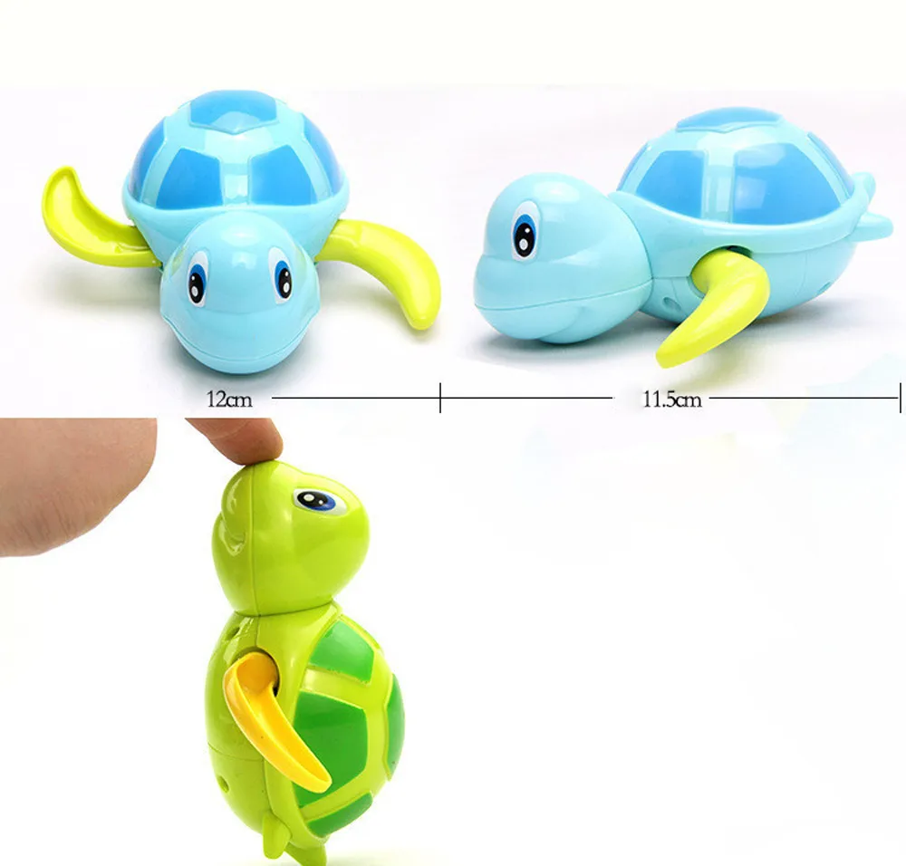 Kids 2018 Baby Multi-type Wind Up 1pc Chain Bathing Tortoise Shower Clockwork water baby toys Shower Clockwork for children