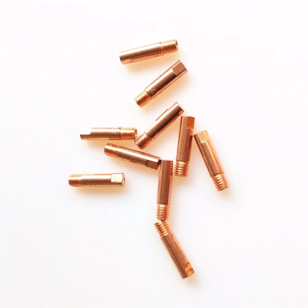 15AK contact tip 20pcs MIG torch gun consumables 0.6mm 0.8mm 0.9mm 1.0mm 1.2mm available M6x25mm for the MIG welding
