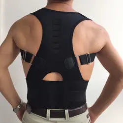 Регулируемый ремень для Для мужчин магнитный пояс ортопедическая поза корректор бандажа плеча боль в спине поясничного Поддержка ремень