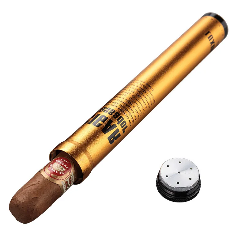 

Travel portable cigar moisturizing tube cigar box cigar barrel with cigar humidifier multi-color