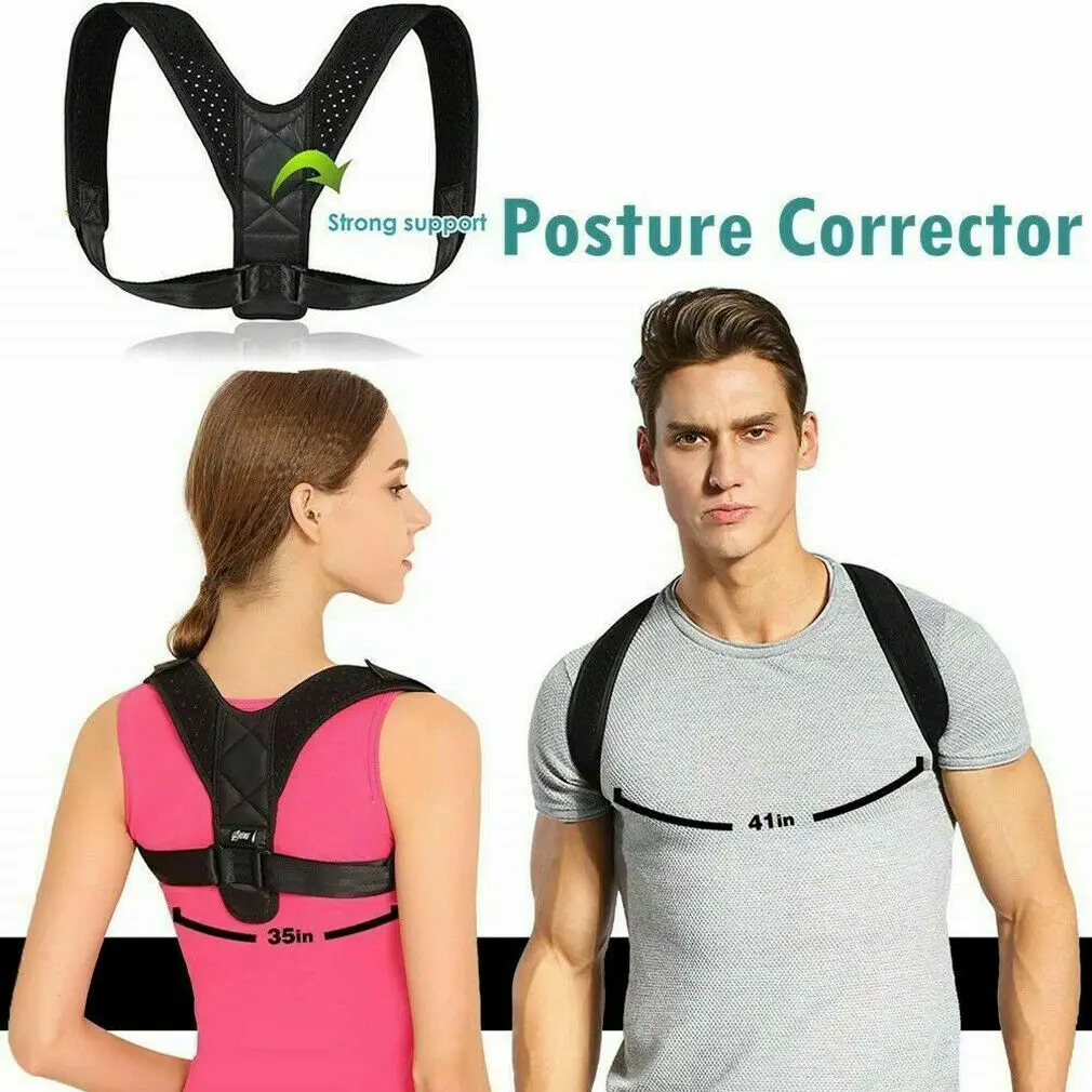Posture Back Support Corrector Clavicle Straight Shoulders Brace Strap Correct 