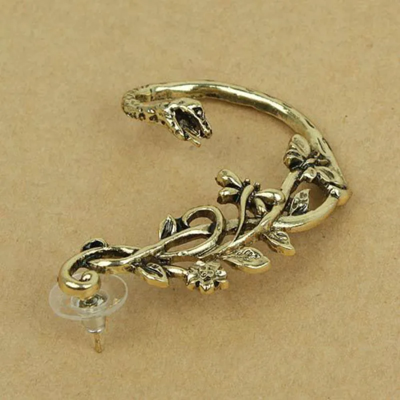 

Vintage Gothic Punk Snake Butterfly Hyperbole Clip On Earring For Women Men Ear Cuff Earrings Statement Jewelry Oorbellen 1pcs