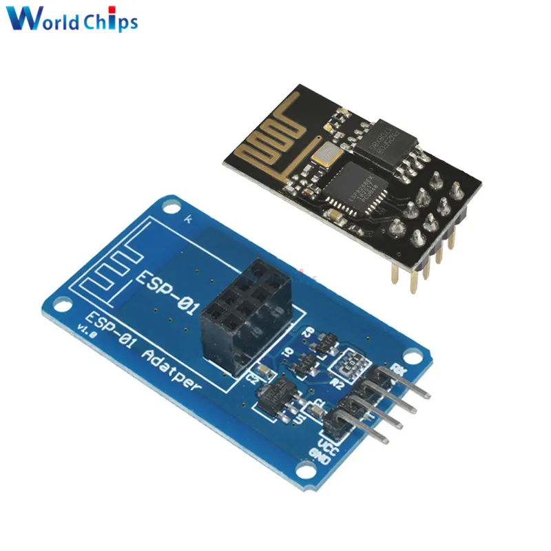 

ESP8266 ESP-01 ESP01 Serial WiFi Wireless Adapter Module 3.3V 5V Esp01 Breakout PCB Adapters Compatible For Arduino