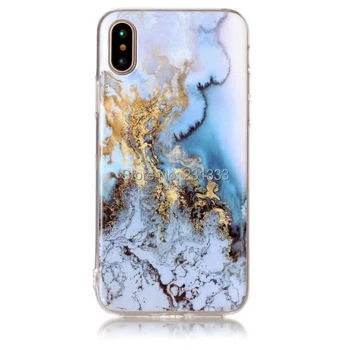 

For Iphone X IphoneX Marble Granite Soft TPU Case Flower Mandala Rock Stone GEL Cell Phone Jelly Cover Back Skin Fashion 15pcs